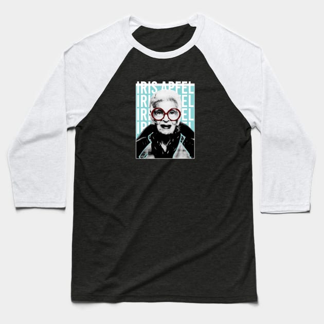 Iris Apfel The Potrait Pop Baseball T-Shirt by The Prediksi 